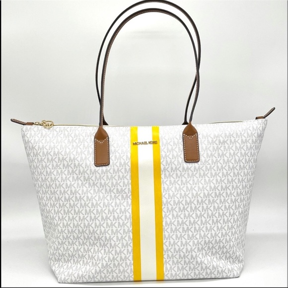 Michael Kors Handbags - NWT Michael Kors Large logo Stripe Tote Bag